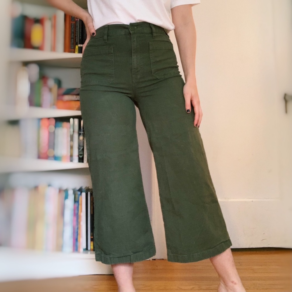 J Crew Point Sur Wide Leg Crop Pants